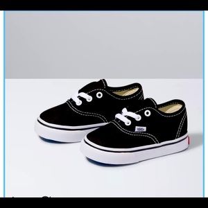 NWT black and white toddlers vans